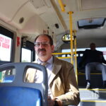 Man enjoying the bus ride