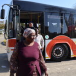 Passengers leaving the bus 6